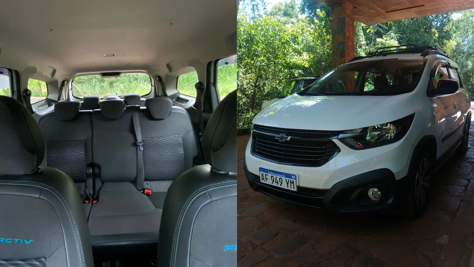 Interior de vehículo de Iguataxi